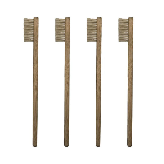 🌿 Bamboo Toothbrush with Natural Bristles – Plastic-Free Oral Care (5-Pack