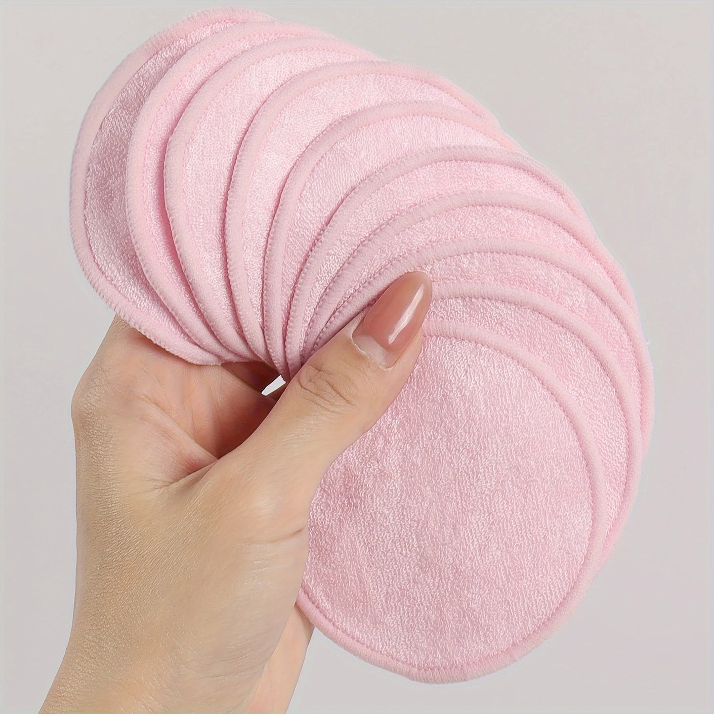 🌿 Reusable Bamboo Makeup Remover Pads (10-Pack) – Plastic-Free Skincare