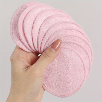 🌿 Reusable Bamboo Makeup Remover Pads (10-Pack) – Plastic-Free Skincare