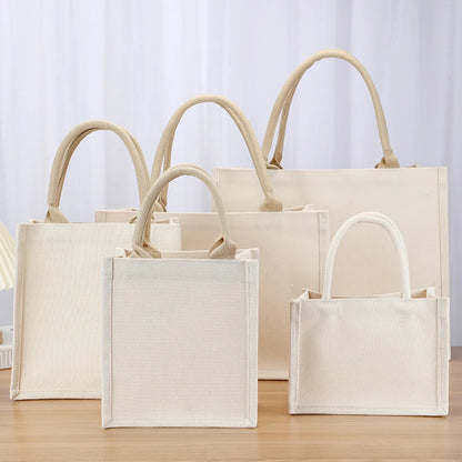 👜 Reusable Canvas & Jute Tote Bag – Eco-Friendly Everyday Shopping Bag
