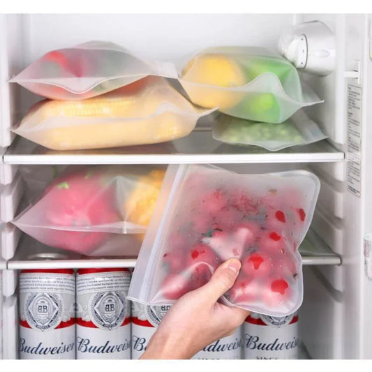 🌿 Reusable Food Storage Bags – Leakproof, BPA-Free & Plastic-Free Alternative