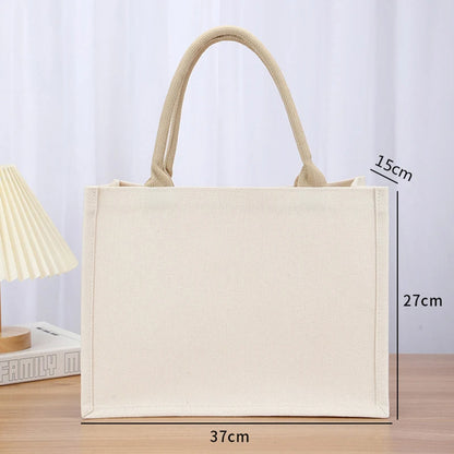 👜 Reusable Canvas & Jute Tote Bag – Eco-Friendly Everyday Shopping Bag