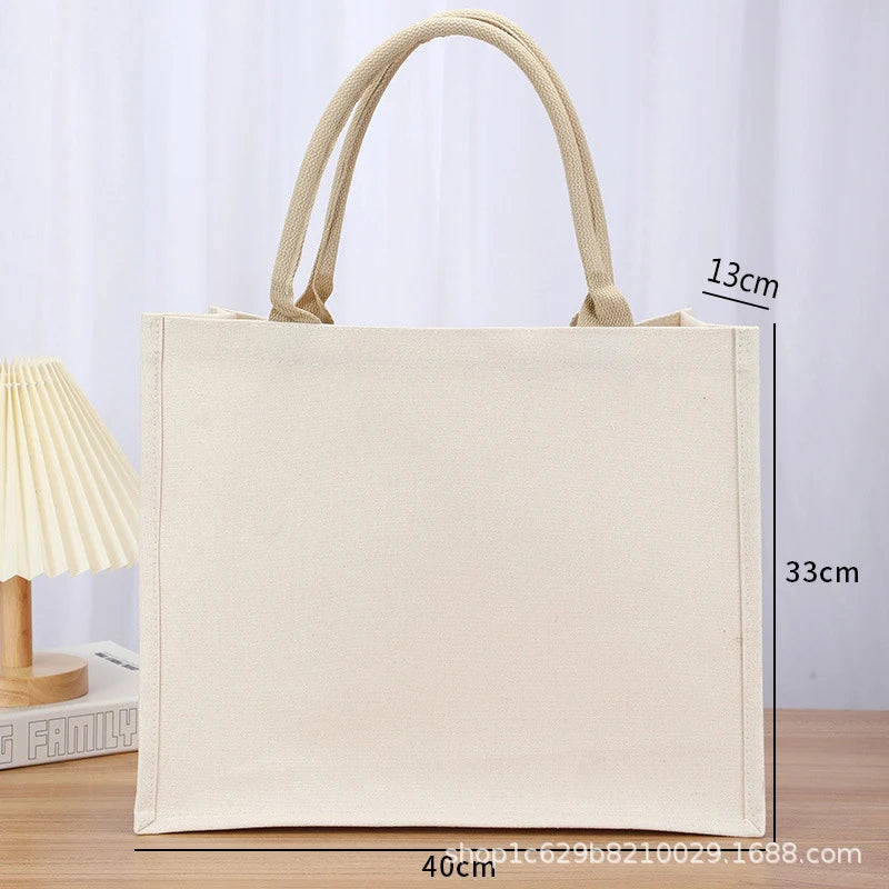 👜 Reusable Canvas & Jute Tote Bag – Eco-Friendly Everyday Shopping Bag