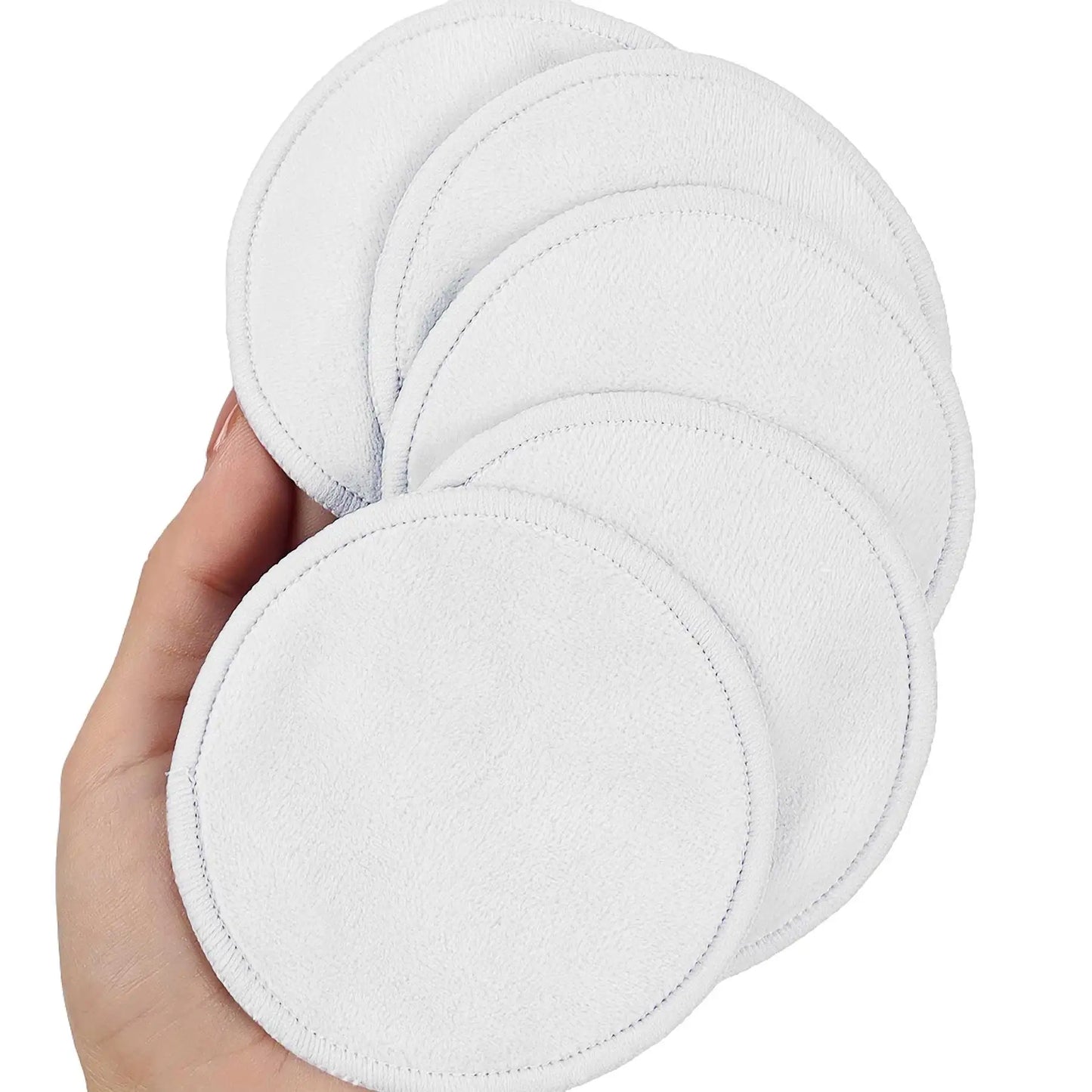 🌿 Reusable Bamboo Makeup Remover Pads (10-Pack) – Plastic-Free Skincare