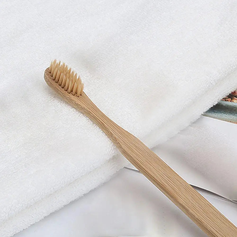 🌿 Bamboo Charcoal Soft Bristle Toothbrush – Eco-Friendly Biodegradable Oral Care