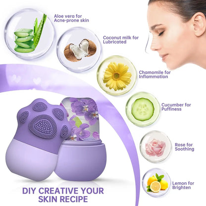 ❄️ Facial Ice Roller – Refreshing Skin Therapy & Natural Glow Tool