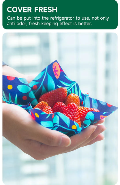 🐝 Beeswax Reusable Food Wraps – Eco-Friendly Plastic-Free Food Storage (3pack)