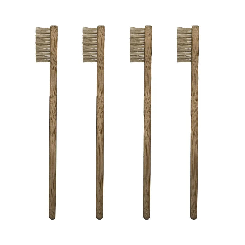 🌿 Bamboo Toothbrush with Natural Bristles – Plastic-Free Oral Care (5-Pack