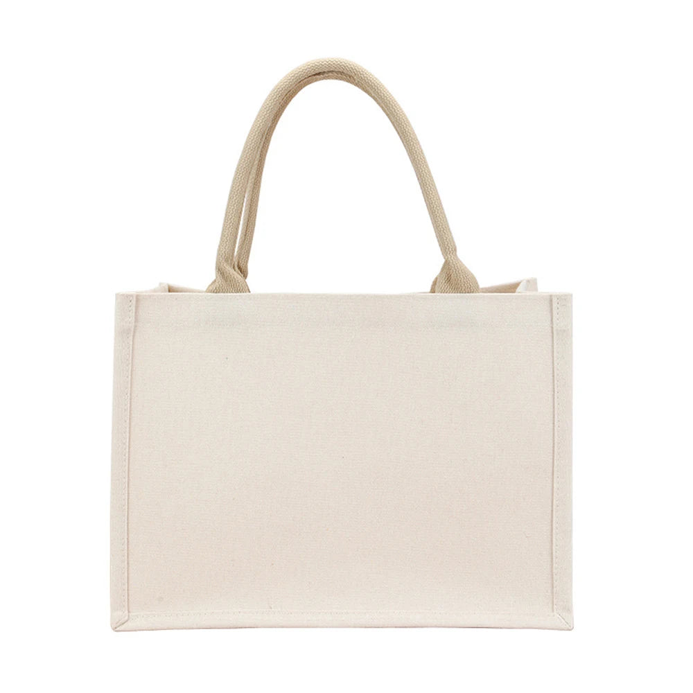 👜 Reusable Canvas & Jute Tote Bag – Eco-Friendly Everyday Shopping Bag