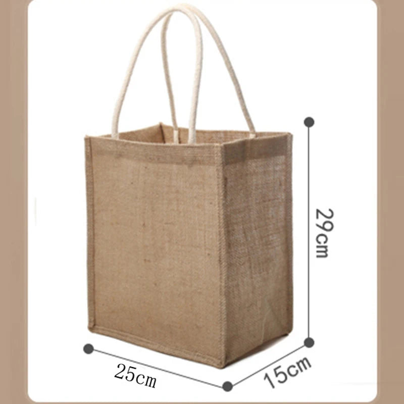 👜 Reusable Canvas & Jute Tote Bag – Eco-Friendly Everyday Shopping Bag