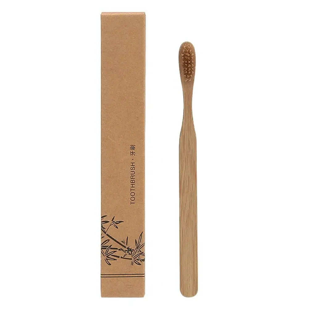 🌿 Bamboo Charcoal Soft Bristle Toothbrush – Eco-Friendly Biodegradable Oral Care